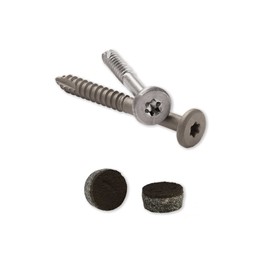Starborn Pro Plug System for Trex Fascia - #10 X 1-7/8" Epoxy Coated Carbon Steel Screws and Trex Transcend Spiced Rum Plugs - 100 Count