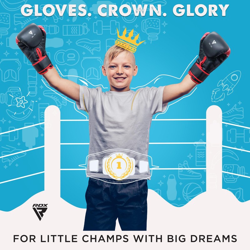 RDX Kids Boxing Gloves for Training, Muay Thai - Maya