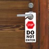 Funny Stop Do Not Enter Door Hanger Sign, 2 Pack(Double