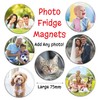 Round Custom Photo Fridge Magnet badge Magnetic picture 75mm /