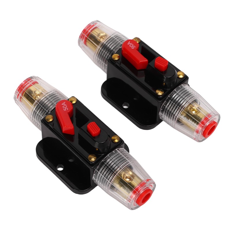 12‑24V Inline Circuit Breaker with Manual Reset Fuse Holder Battery