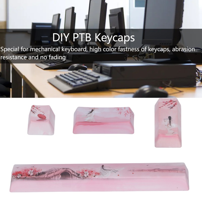 4Pcs Keycaps Space ESC Enter Numpad Enter High Durability Wear