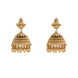 TARINIKA Athena Gold Plated Tribal Jhumka Earrings - Indian Earrings for Women - Perfect for Ethnic Occasions | Traditional Indian Earrings | 1 Year Warranty*