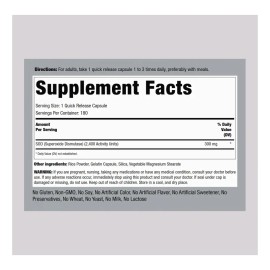 Sod Superóxido Dismutasa Antioxidante Salud Celular 180caps