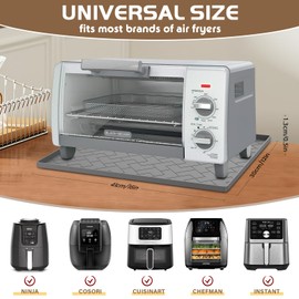 Silicone Heat Resistant Mat For Air Fryer and Microwave Oven,16''x12''x0.5''-Hot Pad for Kitchen Countertop Protector,Silicone Air Fryer Mat for Compatible with Ninja,Cosori,Chefman,Toshiba