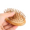 Hair Brush, No Handle Wooden Massage Comb for Smooth Curling