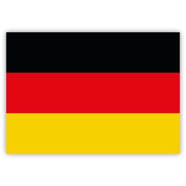 HouseholdBasics 10 x Germany Flag Stickers 7.4 x 5.2 cm for Indoor and Outdoor Use