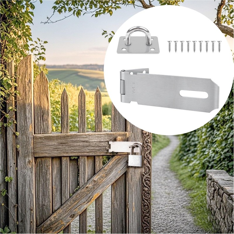 4-inch Thickening Stainless Heavy Duty Hasp-304 Thickening Anti Rust Padlock