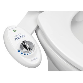 LUXE Bidet NEO 110 - Single Nozzle, Non-Electric Bidet Attachment for Toilet Seat, Adjustable Water Pressure, Rear Wash (White)