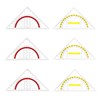 Set of 6 Set Square, Set Square with Handle, Transparent