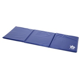 Re Exercise Mat, Short Type, Trifold, When in Use (L x W x D): 44.1 x 19.3 x 1.0 inches (112 x 48.8 x 2.5 cm), Stretching, Pilates, Yoga, (Blue)