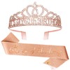 BAHABY 60th Birthday Decorations for Women - Sash & Crowns,