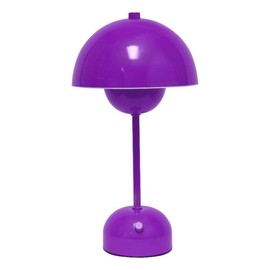 Simple Designs LD1069-PRP 11.8" Mushroom Magic Dimming LED Touch Stick Lamp, Portable & Rechargeable, Purple