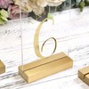 UNIQOOO 20 Pack 4" Gold Birch Wood Stands for Wedding