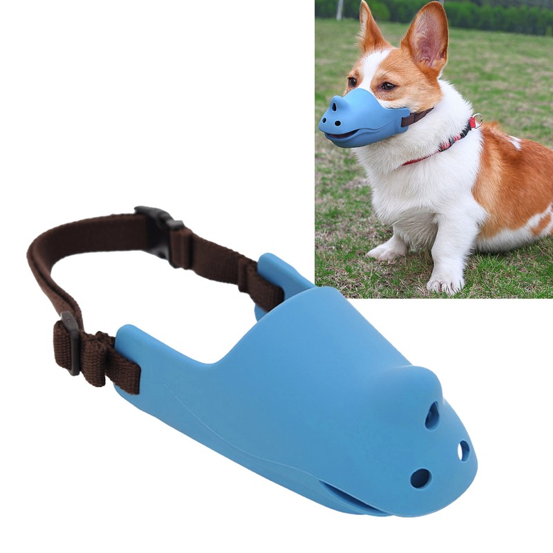 Dog Silicone Mouth Cover Bite and Bark Prevention Breathable Adjustable