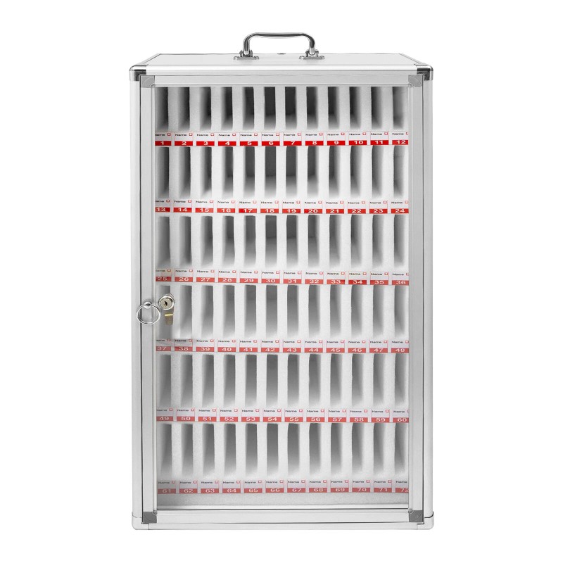 72 Slots Cell Phone Locker Portable Phone Storage Cabinet W/