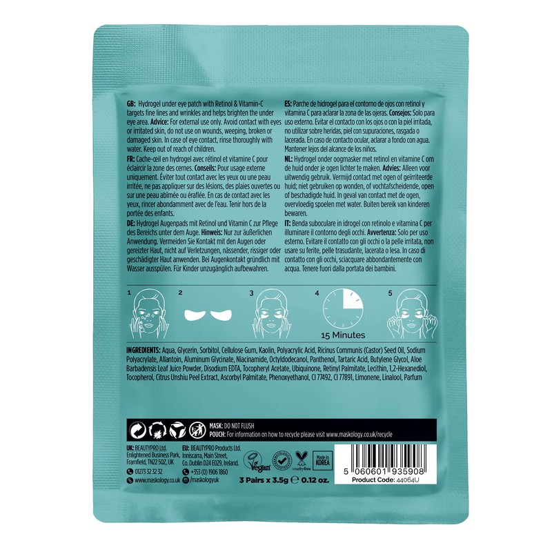 MASKOLOGY RETINOL + VITAMIN C Professional Under Eye Mask 3