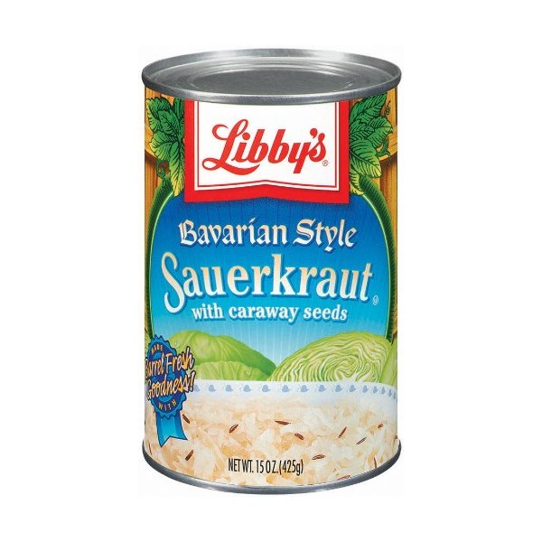 Libby's Bavarian Style Sauerkraut with caraway seeds, 15 oz. Cans (Pack of 12)