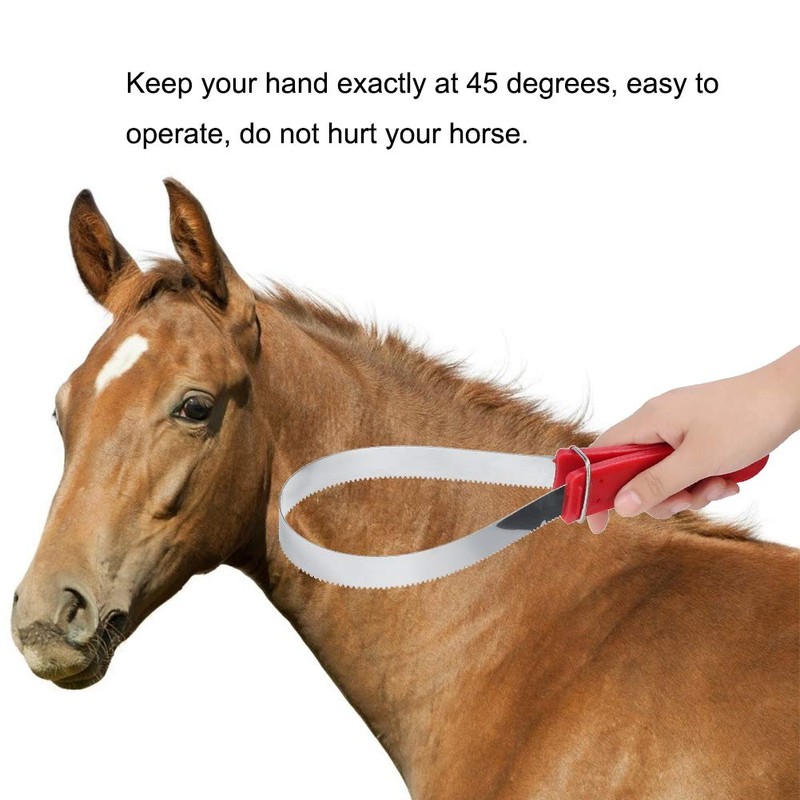 Horse Shedder Scraper Stainless Steel Horse Sweat Scraper Horse Grooming