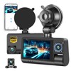 3 Channel Dash Cam Front and Rear Inside, 3 Inch