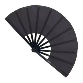 Oriental Abanico Pericón Grande Artístico Color Negro 5 Piezas+regalo