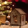 DecoKing LED Decorative Christmas Light House Reindeer Wood Lighting Silva