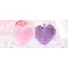 Gloveleya Pink Heart-Shaped Plush Pillow with Shimmering Heart Accents, Soft