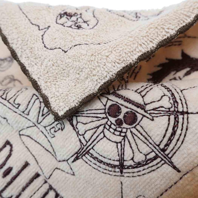 Bandai 6765004600 Mini Towel, One Piece Treasure Hunt, 100% Cotton