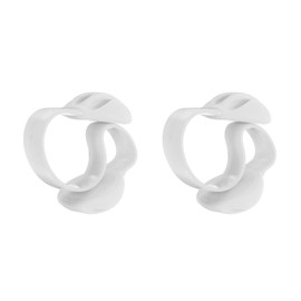 HARFINGTON 2pcs Cable Clips Non-Adhesive "S" shape Cable Management for Cord Organizer Cable Clips Bedroom Nightstand Wire Desk Table Accessories Office Spaces Car, White