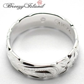 [BreezyIsland] Hawaiian Jewelry Ring 925 Silver 6mm Width, Sterling Silver, No Gemstone
