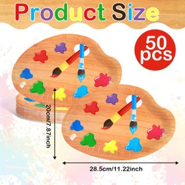 50 Pcs Art Birthday Party Decorations Paint Palette Shaped Paper Plates Colorful Painting Disposable Artist Dessert Plate for Painting Splatter Theme Decor Birthday Baby Shower Back to School Supply