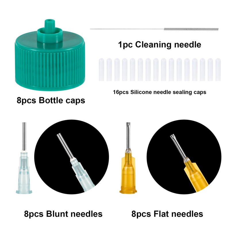 41pcs Precision Applicator Caps Set, Precision Tip Applicator Caps for