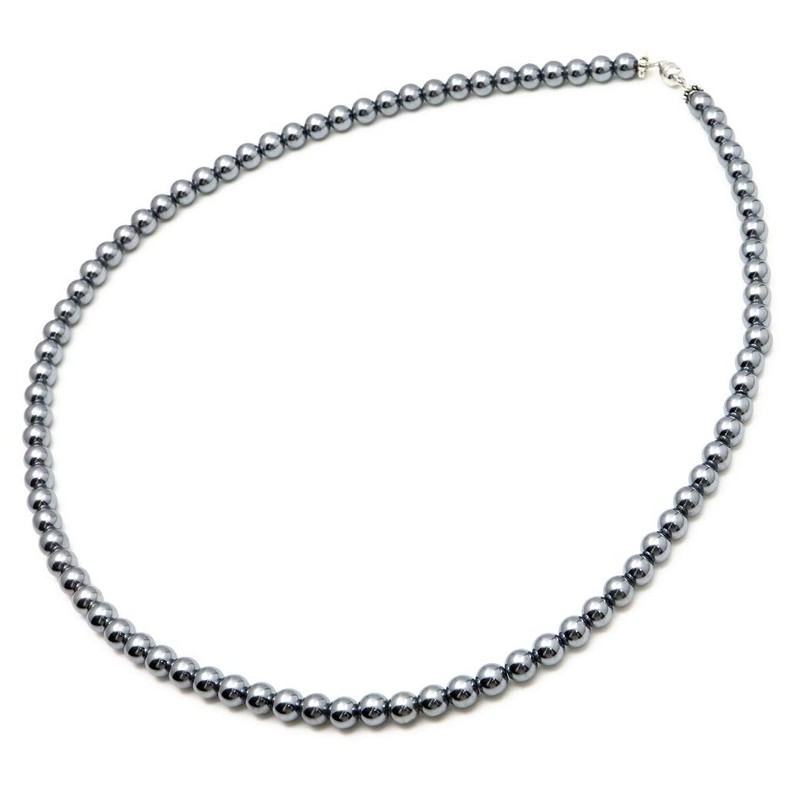 GOLD STONE Terahertz Mineral Necklace, 0.2 inch (6 mm), Round,