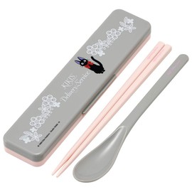 Skater CCS3SAAG Ghibli Chopsticks & Spoon Set, Silver Ion Ag+ Antibacterial, Kiki's Delivery Service, Ghibli, Made in Japan, 7.1 inches (18 cm)
