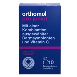 Orthomol Pro junior - enthält eine Kombination ausgewählter Darmsymbionten und Vitamin C, 10 St. Tagesportionen