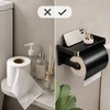 Toilet Paper Holder for Bathroom - Self-Adhesive Ventilated Wall Mount