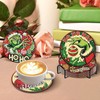 8 Pcs Christmas Diamond Art Coasters Kits with Holder, Diamond