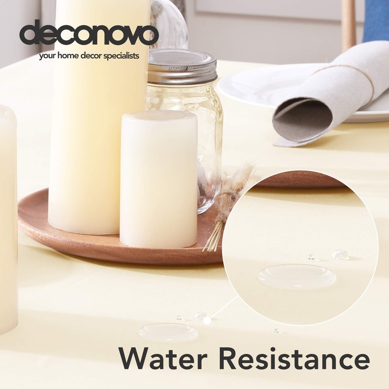 Deconovo Oxford Decorative Wipeable Tablecloth Rectangle Water Resistant Tablecloth for