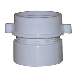 LASCO 03-4253 White Plastic Tubular 1-1/2-Inch Slip Joint by 1-1/2-Inch PVC Schedule 40 Glue Joint Adapter