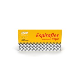 Boflex Espiraflex, Espiral Plastico Para Encuadernar Paso 3.1 Tamaño Carta Negro, de 50mm (2")