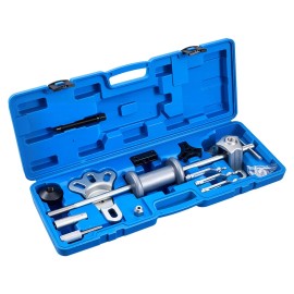 15PCS 9-Way Slide Hammer Gear Puller Set Front & Rear Wheel Axle Hub Dent Shaft Remover Tool Kit for Axle BType: Slide Hammer Puller