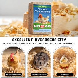 DOTUHAO Pine Shavings | Wood Shavings | Chicken Coop Bedding | All Natural | Chicken Coop | Small Animal Bedding | Odor Control (1 LB)