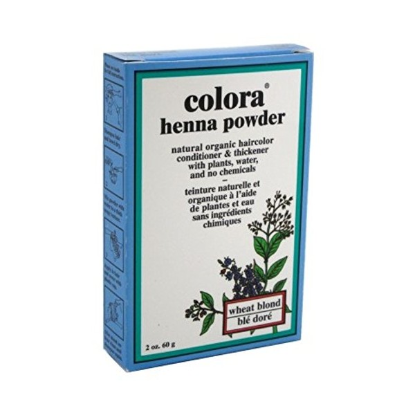 Colora Henna Powder Hair Color Wheat Blonde 2 Ounce (59ml) (2 Pack)