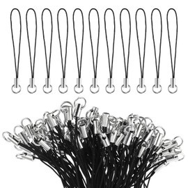 100Pcs Phone Charm Kit,Keychain String,Thread Keychain Cell Phone Charm String Split Ring Strap Detachable Ring Strap Cords DIY Lanyard Decorations for Hanging Charms USB Drive Keychains Keyring