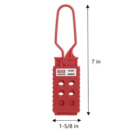 Frcctre 12 Pack Lock Out Tag Out Hasp, 6 Holes Lock Out Tag Insulating Nylon Padlock Hasp Tamper-Proof and Impact-Resistant Plastic Loto Hasps for Industrial Equipment Maintenance