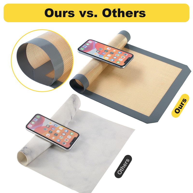 Silicone Baking Mat, 16.5" x 11.6" Silicone Cookie Sheets for