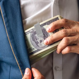 6 Pack Stainless Steel Money Clip Metal Wallet Clip for Men Men's Slim Cash Clip Small Money Clips for Cash and Credit Card Holder Metal Money Clips Minimalist Front Pocket Wallet Clip (Silver)