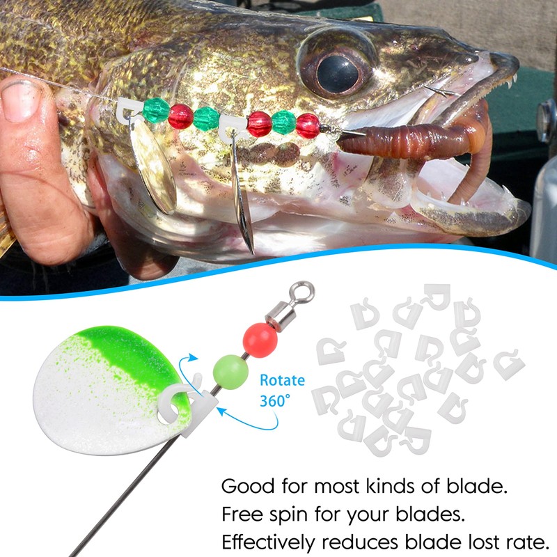 Quick Change Spinner Clevis - 200pcs Fishing Plastic Quick Snaps