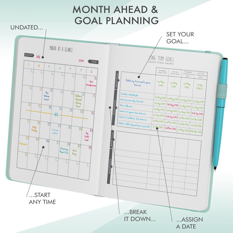 Daily Planner & appointment diary - Gratitude journal, wellness journal