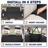 SucceBuy Dog Back Seat Extender with Hard Bottom, Mesh Window